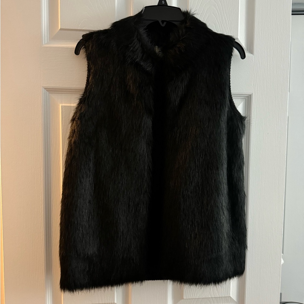 Michael by Michael Kors Brand New Black Faux Fur Vest Size Small